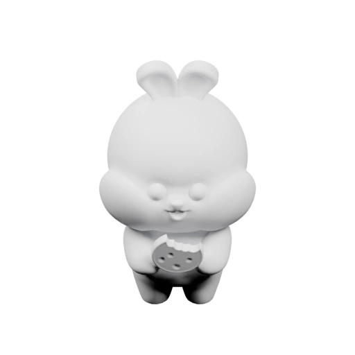 Кролик держит печенье