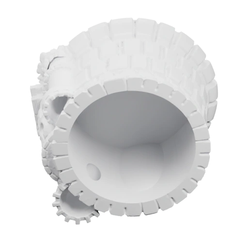 Круглая ваза с рельефным узором