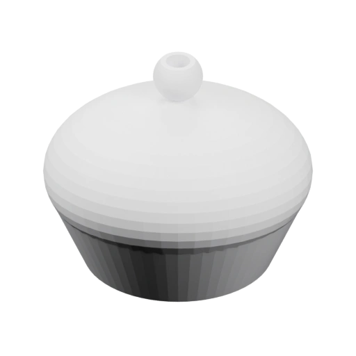 Круглая чаша с крышкой