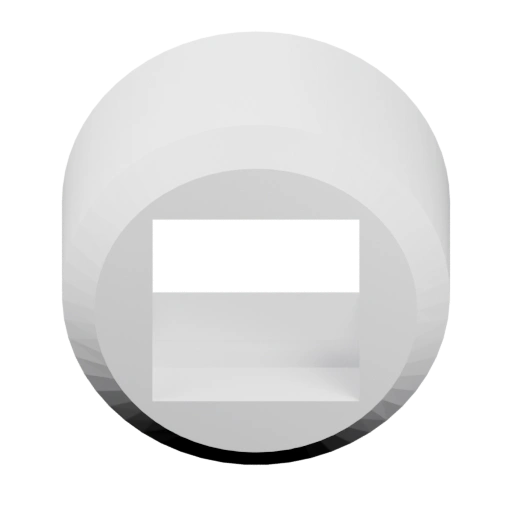 Круглый объект с отверстием и выступом