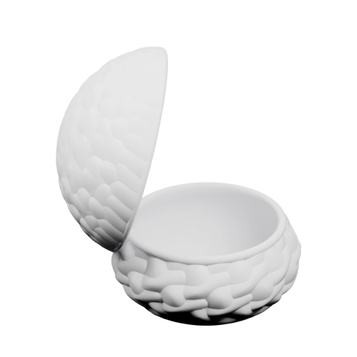 Открытый сундучок с рельефным узором