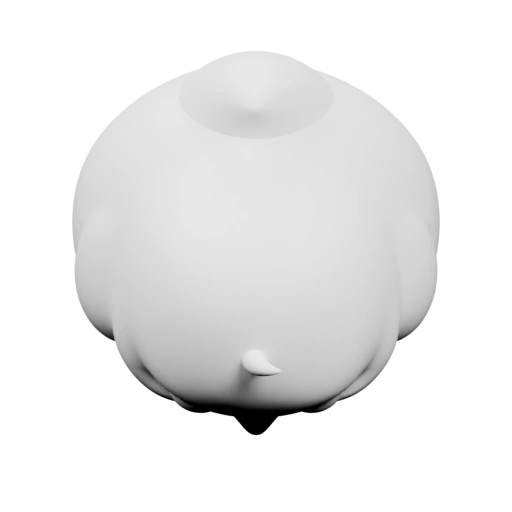 Мягкий, округлый, с небольшим хвостиком