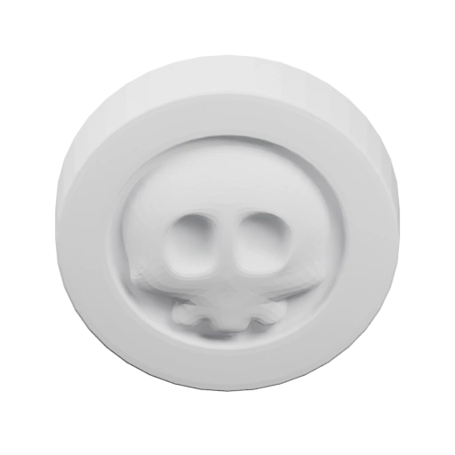 Упрощённый череп в круглом обрамлении