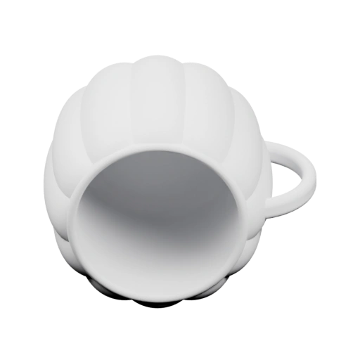 Кружка с рельефным рисунком тыквы