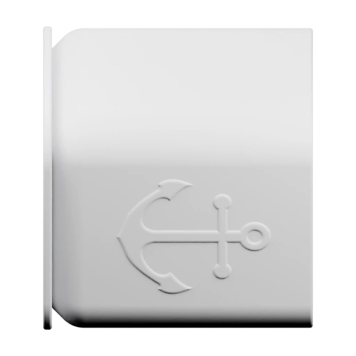 Кружка с вырезным якорём