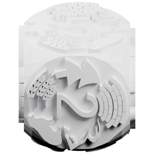 Симметричный куб с гравировкой