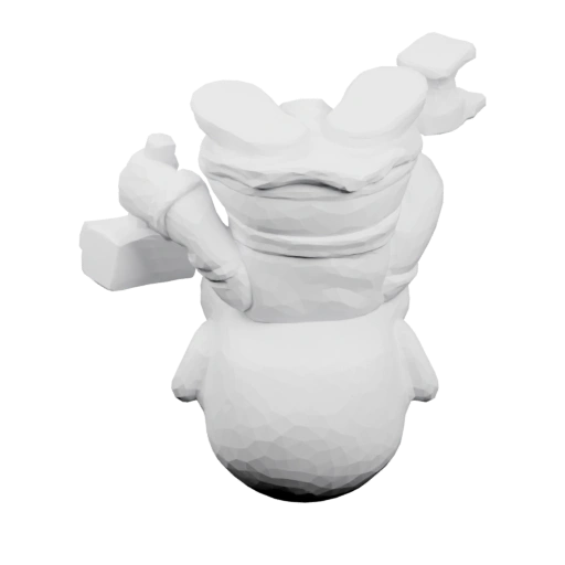 Статуя кузнеца с молотом и щитом