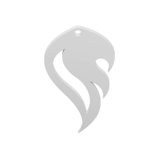 Кулон в форме пера