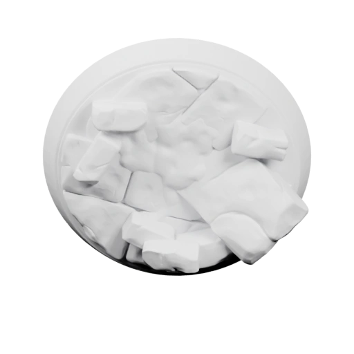 Куски глины в круглой форме