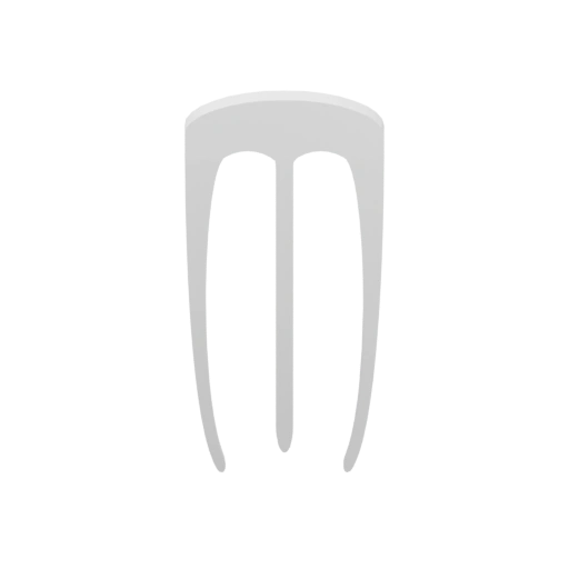 Стальная вилка с тремя зубцами