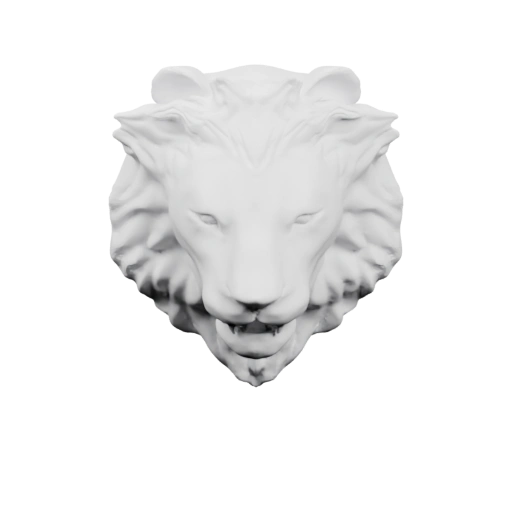 Голова льва в стиле скульптуры
