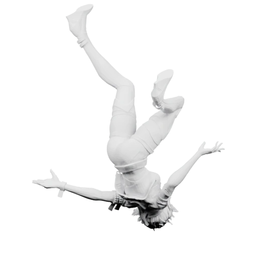 Движущаяся человеческая форма в воздухе