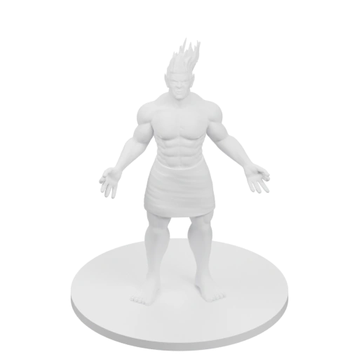 Мускулистый воин с татуировками