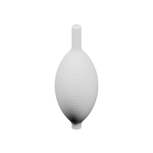 Узкий верх и округлый нижний конец