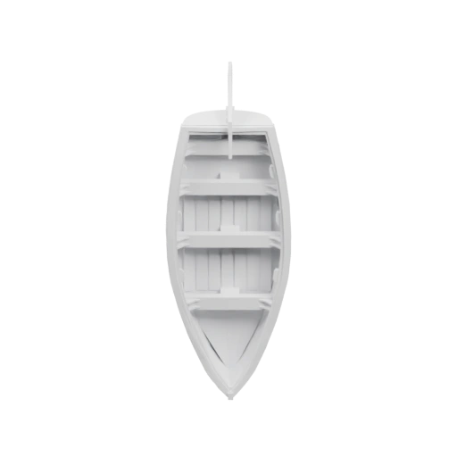 Компактная лодка с палубой и рулём