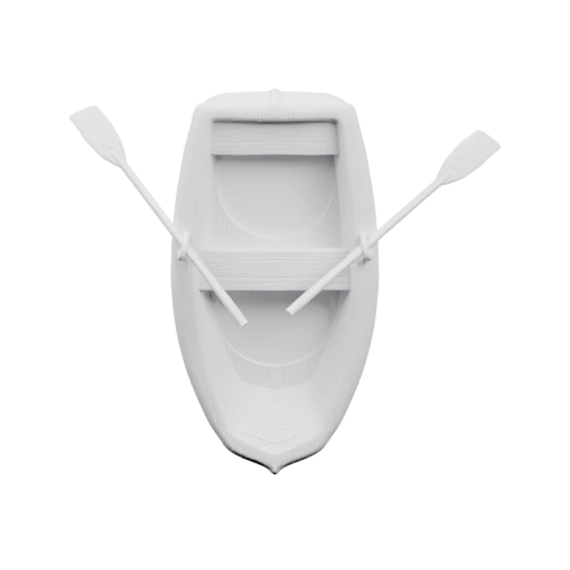 Лодка с двумя веслами