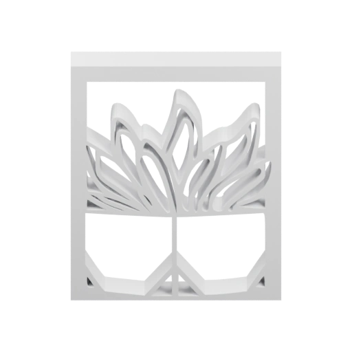 Симметричный лотос в декоративной рамке