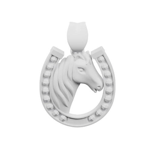 Голова лошади в круглой подкове