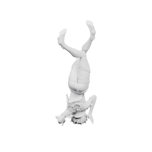 Луна снега в позе