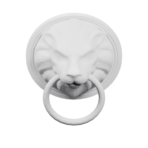 Дверной звонок с львиным головой