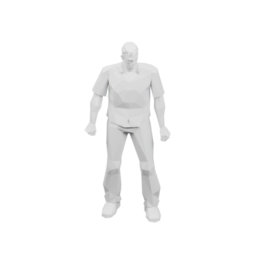 Статуя человека в стиле полигона