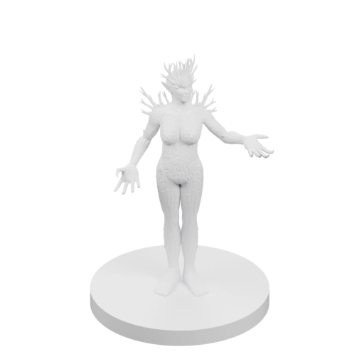 Девушка с крыльями на круглом основании