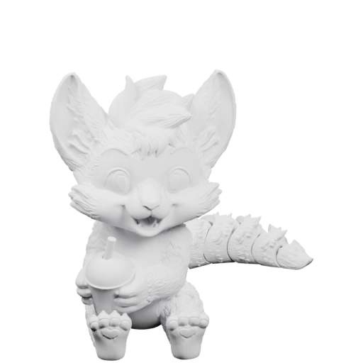 Маленький зверёк с напитком