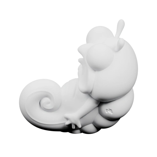 Сидящий кролик в позе отдыха