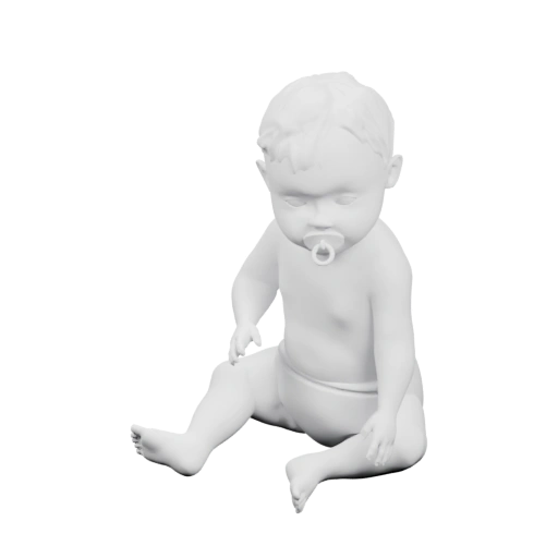 Сидящий малыш с соской