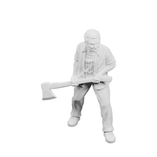 Мужчина с топором в руках