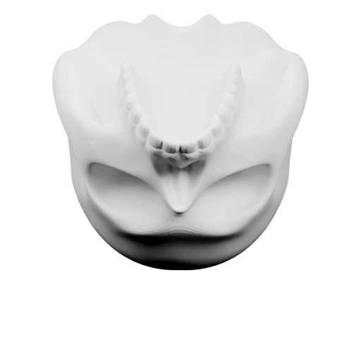 Фигурная маска с рогами