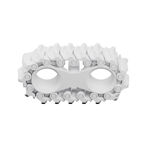 Маска с цепями и отверстиями