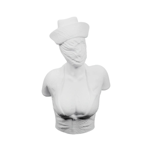 Бюст медсестры в головном уборе