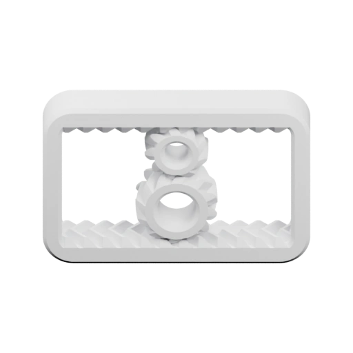 Рамка с двумя встроенными шестернями