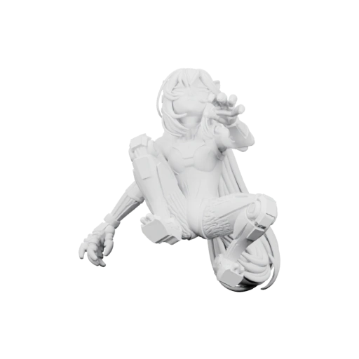 Механический кот в позе прыжка