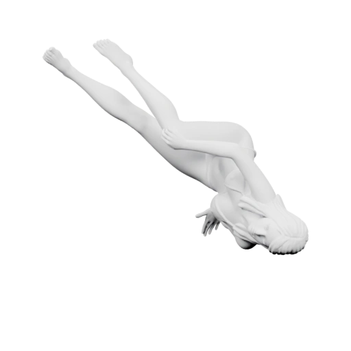 Девочка в позе сна