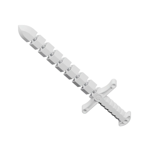 Меч с детализированной рукоятью