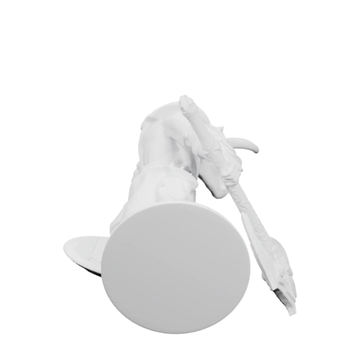 Минотавр сидит на круглом основании