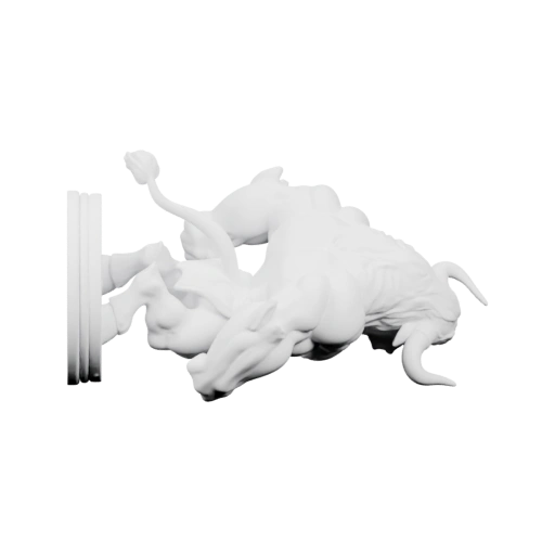 Мышленный минотавр в динамичной позе