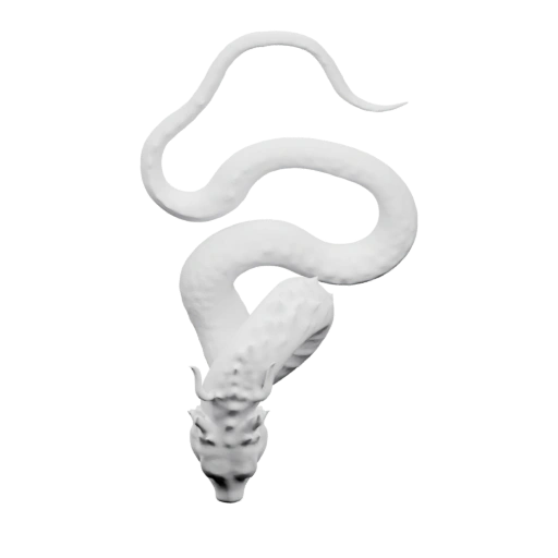 Изогнутый змей с детализированной головой
