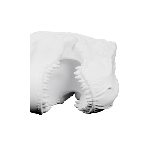 Открытый рот с острыми зубами