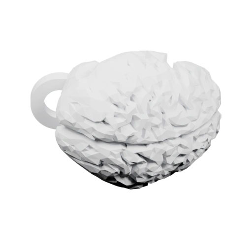 мозга с геометрической текстурой