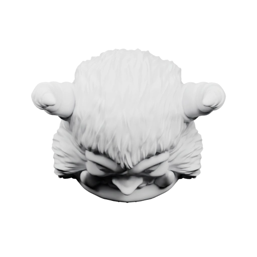 Монстр с рогами и шерстью