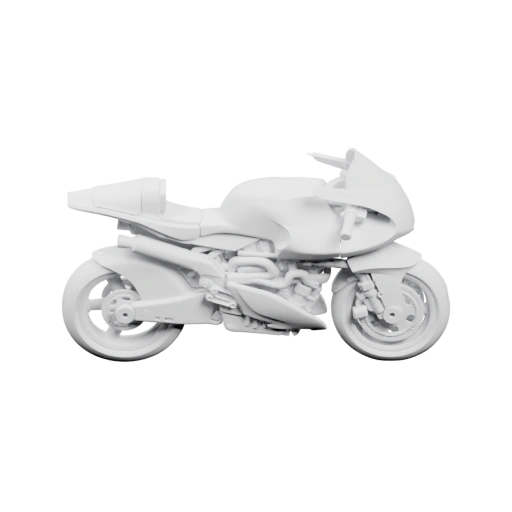 Спортивный мотоцикл с аэродинамическим корпусом