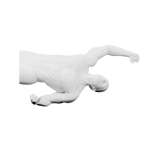 Мужчина в плавательной позе