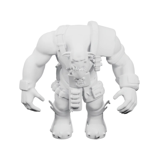 Мощный воин с массивным телом