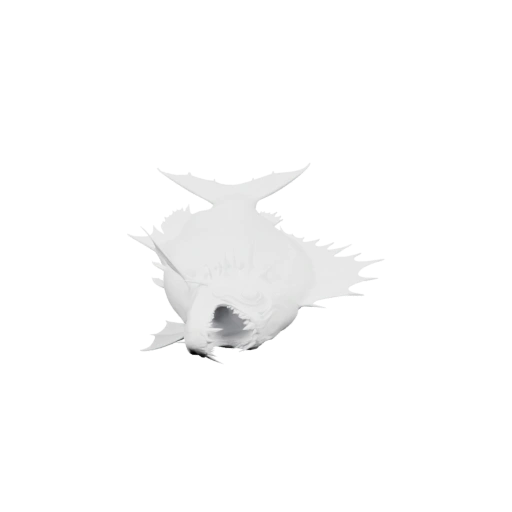 Мутант пиранина с острыми зубами