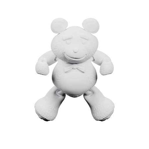 Сидящий медведь с улыбкой