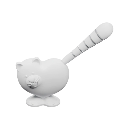 Кошечка с длинным хвостом