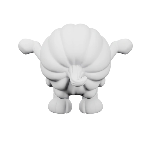 Симпатичный фигурный персонаж с округлыми формами